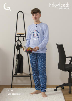 PIGIAMA RAGAZZO M/L 4137 Tellini S.r.l. Ingrosso Abbigliamento